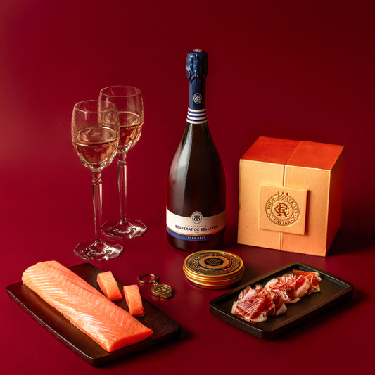 豪華魚子醬和優質鮭魚