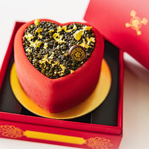 Caviar Ruby Cake _ Heart Shape